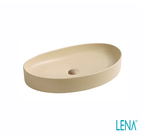 LENA TEZGAHÜSTÜ LAVABO (MAT KREM) EY-4714MK