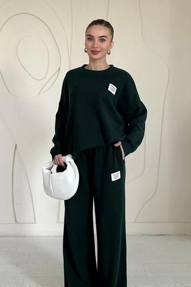 Zümrüt Klasik Fitilli Kazak Ve Pantolon Takım - 2