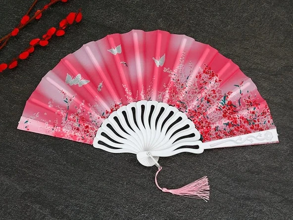 Beluga Yelpaze Şık Fuşya Erik Çiçeği Yelpaze 260044 - 3