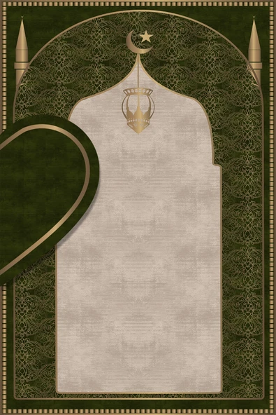 Kalpli Çift Seccade Diz Ağrıtmayan Yumuşak Namazlık Hediyelik Seccade - Resim 3