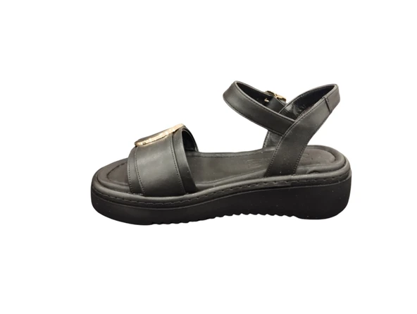 Ventes 581610Z Toka Detaylı 4 cm Topuk Boyu Günlük Kadın Sandalet - 2