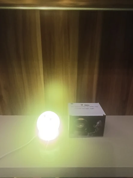 Ahşap altlıklı ışıklı küre - Resim 6