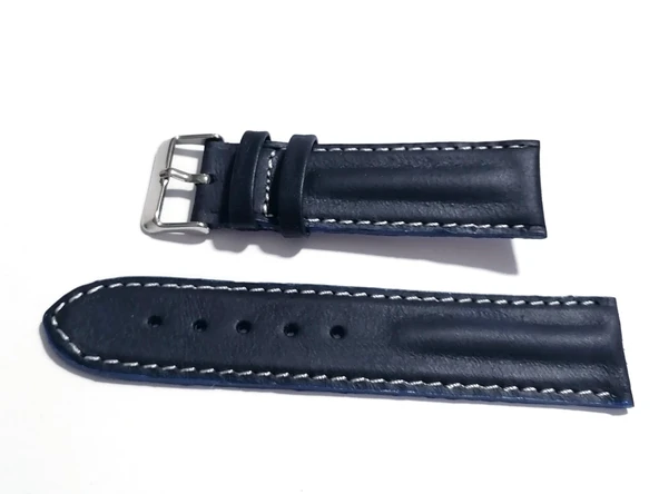 Fado Her Saate Uygun Bombeli  22  mm  Piramit modeli Hakiki Deri (215)  koyu  mavi - Resim 2
