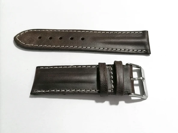 Fado Her Saate Uygun Bombeli  22  mm  Piramit modeli Hakiki Deri (213)  kahverengi - Resim 4