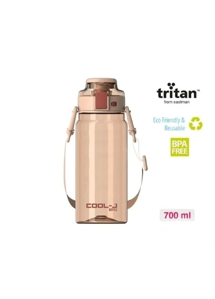 GIPTA ASKILI KİLİTLİ TRİTAN MATARA 700 ML PEMBE KUTUDA