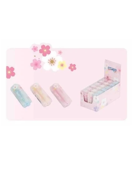 GIPTA SİLGİ TRANSPARENT ÇİÇEKLİ