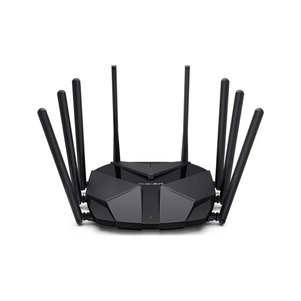 Mercusys MR90X, AX6000 Mbps, Gigabit Portları, Fiber Destekli, 2.5G Gigabit Bağlantı Noktası, 160 MHz Kanalı, 1.6GHZ İşlemci, VPN Destekli, 256'ya Kadar Cihaz Bağlanabilir,  8-Stream Wi-Fi 6 Router