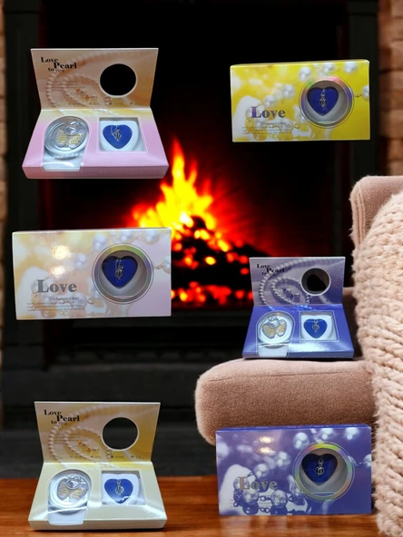 Love pearl istiridye içinde kutu açılımı inci kolye - 6