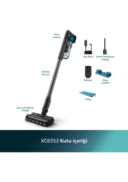 Philips PowerCyclone XC6553/01 Islak Kuru Şarjlı Dikey Süpürge