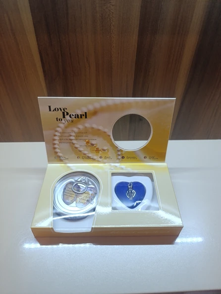 Love pearl istiridye içinde kutu açılımı inci kolye - 4