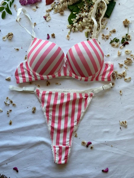 Love secret Sütyen Takim Desenli Dolgulu Destekli Toparlayici