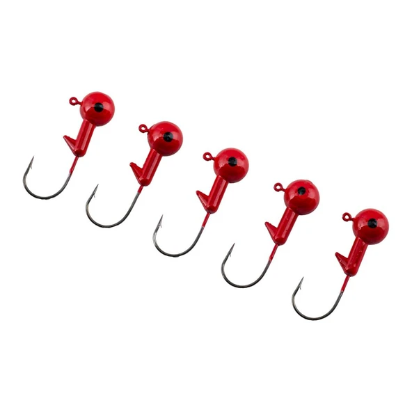 Jighead - Zoka - Kurşunlu Olta İğnesi - (XH-A 02) - Kırmızı - 21 Gr - Resim 4