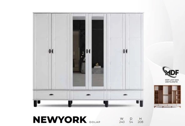 NEWYORK MDF 6 KAPILI DOLAP