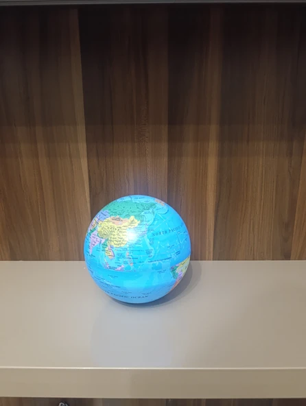 masaüstü 360 derece dönen ışıklı  dünya - Resim 3