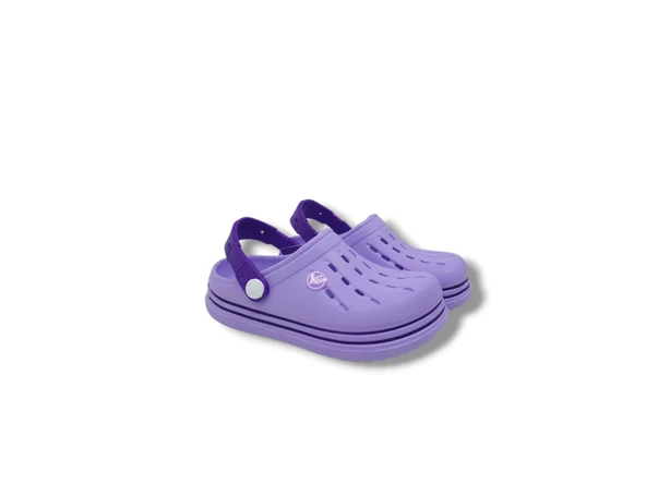 Akn 160 Kız Çocuk Lila Beyaz Lila Sabo Terlik Sandalet - 5
