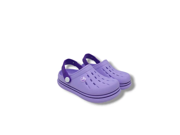 Akn 160 Kız Çocuk Lila Beyaz Lila Sabo Terlik Sandalet - 3