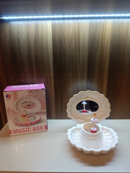 Hareketli  Balerinli Işıklı Müzik ve Takı Kutusu - Resim 3