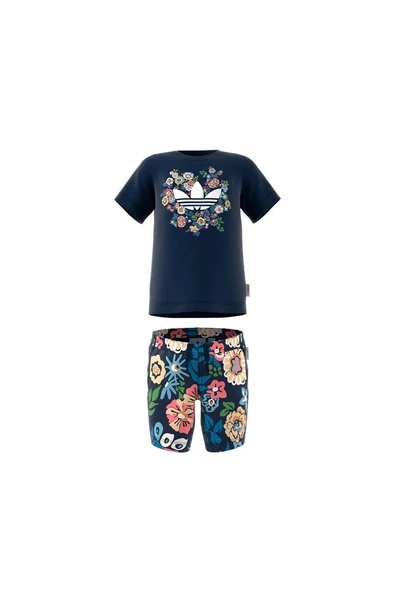 adidas Bebek  Mavi  Eşofman SHORT TEE SET JC8012 - 9