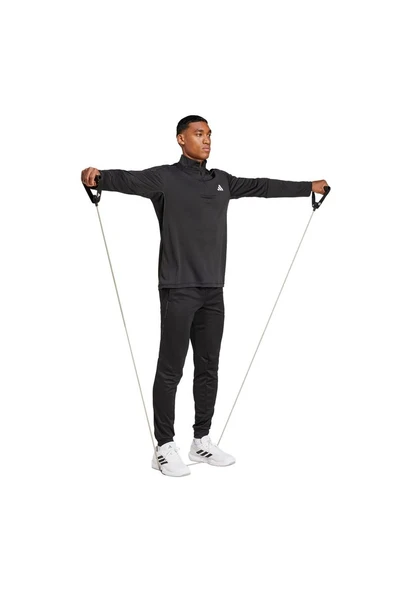 adidas Siyah Erkek   Sweatshirt CAMO 1/4 ZIP JE5695 - 4