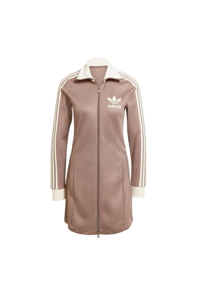 adidas Kadın  Kahverengi  Elbise 3S TRACK DRESS JC5779