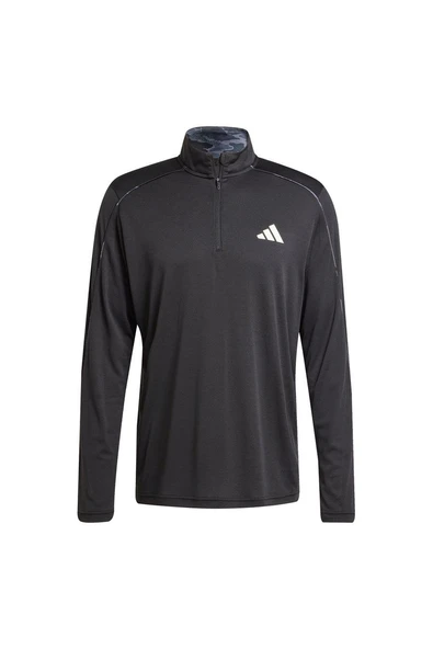 adidas Siyah Erkek   Sweatshirt CAMO 1/4 ZIP JE5695