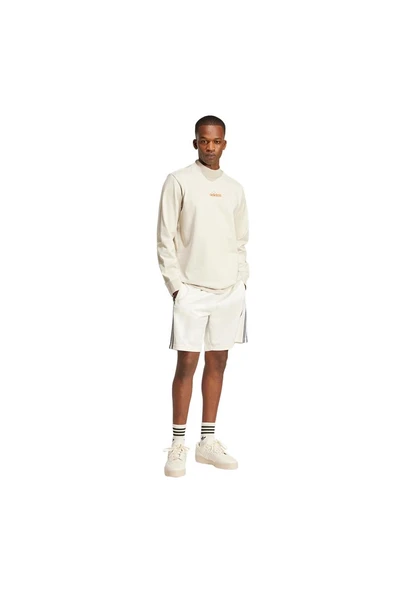 adidas Erkek  Bej  Sweatshirt LS MOCK NECK Q1 JD5402 - 5