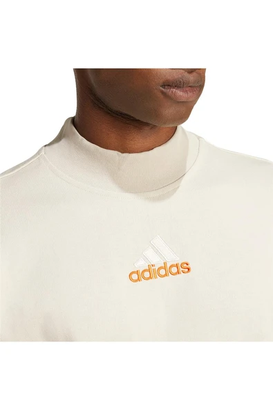 adidas Erkek  Bej  Sweatshirt LS MOCK NECK Q1 JD5402 - 6