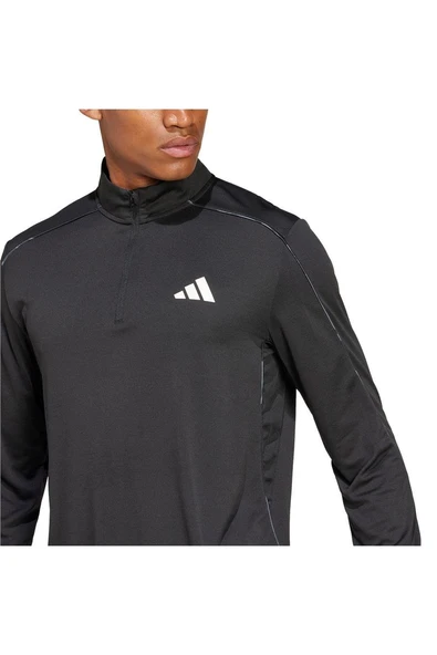 adidas Siyah Erkek   Sweatshirt CAMO 1/4 ZIP JE5695 - 6