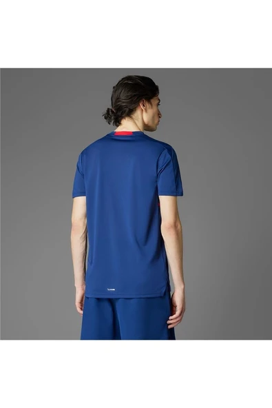 adidas Erkek  Mavi  T-shirt D4T HERITAGE TEE Mavi JI6353 - Resim 7