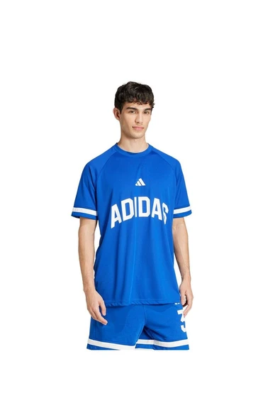 adidas Erkek  Mavi  T-shirt M US SPORT TEE JD8098 ürün görseli 1