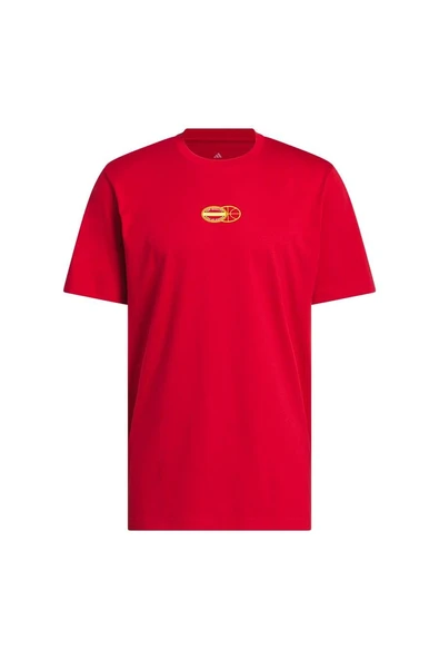 adidas Erkek  Kırmızı  T-shirt SUM NOVELTY T 1 JI7106 - Resim 8