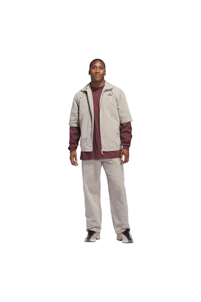 adidas Erkek  Bej  T-shirt ADI BB FZ SS JC7837 - Resim 4