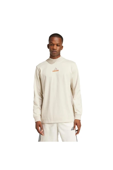 adidas Erkek  Bej  Sweatshirt LS MOCK NECK Q1 JD5402 - 3