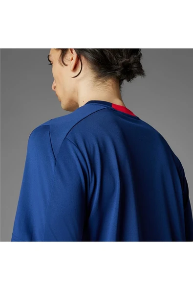 adidas Erkek  Mavi  T-shirt D4T HERITAGE TEE Mavi JI6353 - Resim 11