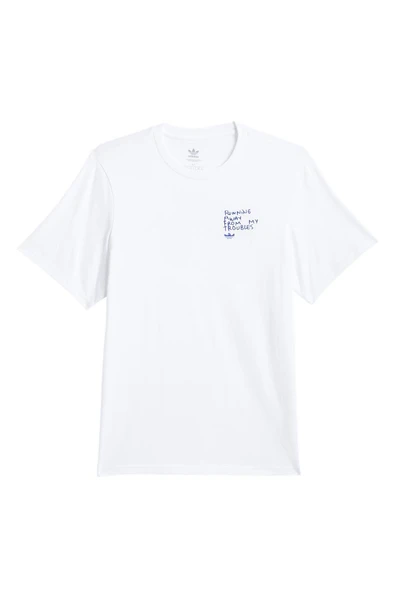 adidas Erkek  Beyaz  T-shirt SHMOO G TEE 2 JC7655 - 10