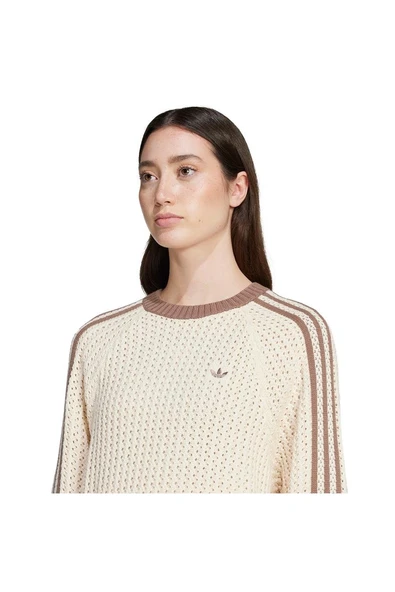 adidas Kadın  Beyaz  Sweatshirt KNITTED CREW JD0907 - 6