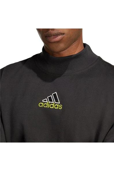 adidas Erkek  Siyah  Sweatshirt LS MOCK NECK Q1 JD5401 - 6