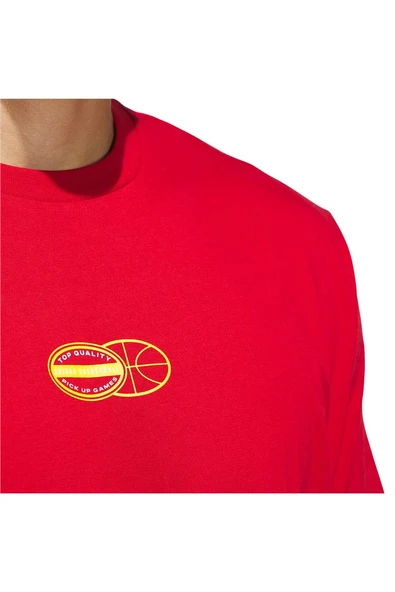 adidas Erkek  Kırmızı  T-shirt SUM NOVELTY T 1 JI7106 - Resim 4