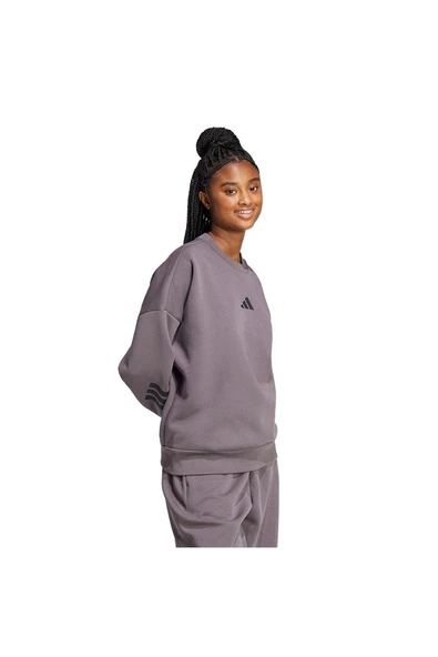 adidas Kadın  Gri  Sweatshirt W FI 3S SWT JE0214 - 4