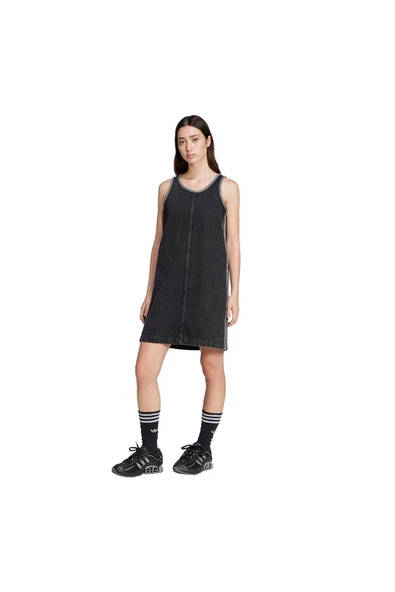 adidas Siyah Kadın   Elbise DENIM 3S DRESS JD3108 - 2