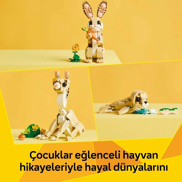 LEGO Creator 3’ü 1 Arada Sevimli Tavşan 31162-8 Yaş ve Üzeri Çocuklar için Lama ve Fok Figürüne Dönüşebilen Yaratıcı Oyu - 3