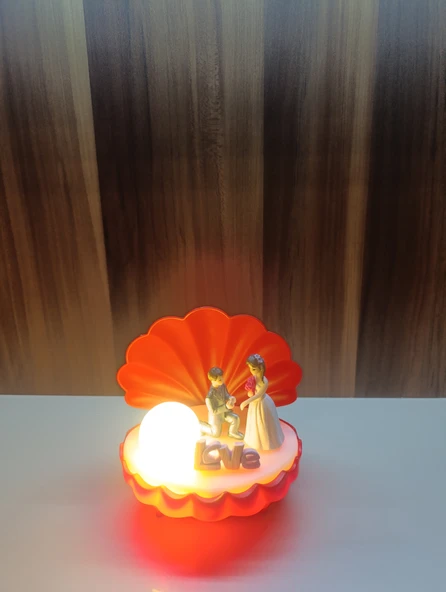 istiridye tasarım ışıklı (inci sevgili)biblo - Resim 4