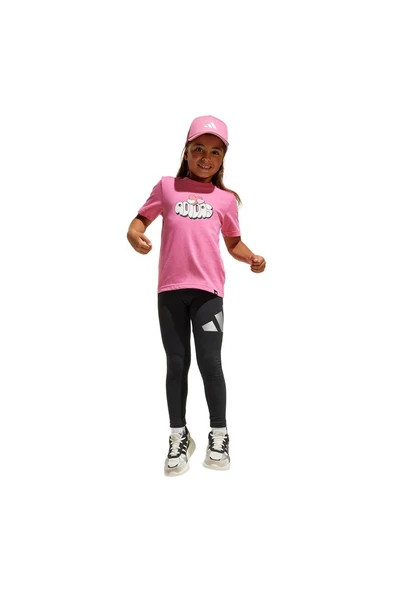 adidas Çocuk  Pembe  T-shirt LK FUN VAL TEE JI6686 - 4