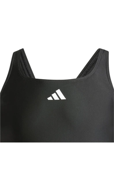 adidas Unisex Çocuk  Siyah  Mayo 3S BLD SWIMSUIT JN6577 - Resim 5