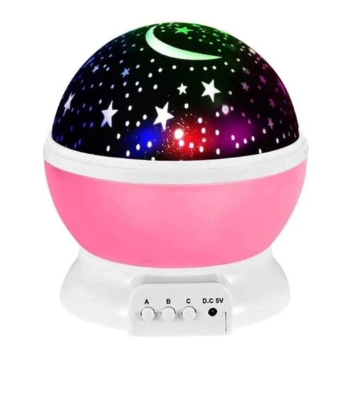 star master çok renkli  yıldızlı ışık görünümlü pilli ve jarz edilir projektör AYDINLATMA - Resim 3