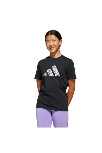 adidas Çocuk  Siyah  T-shirt JG ANIMAL LOGO Siyah JI6733 - 3