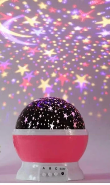 star master çok renkli  yıldızlı ışık görünümlü pilli ve jarz edilir projektör AYDINLATMA - Resim 5