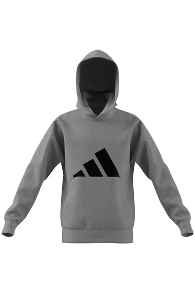 adidas Gri Çocuk   Sweatshirt J FI LOGO HD JJ4788 - 9