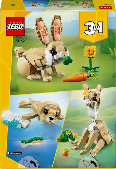 LEGO Creator 3’ü 1 Arada Sevimli Tavşan 31162-8 Yaş ve Üzeri Çocuklar için Lama ve Fok Figürüne Dönüşebilen Yaratıcı Oyu - 5