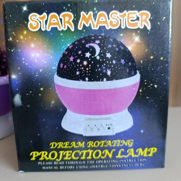 star master çok renkli  yıldızlı ışık görünümlü pilli ve jarz edilir projektör AYDINLATMA - Resim 9